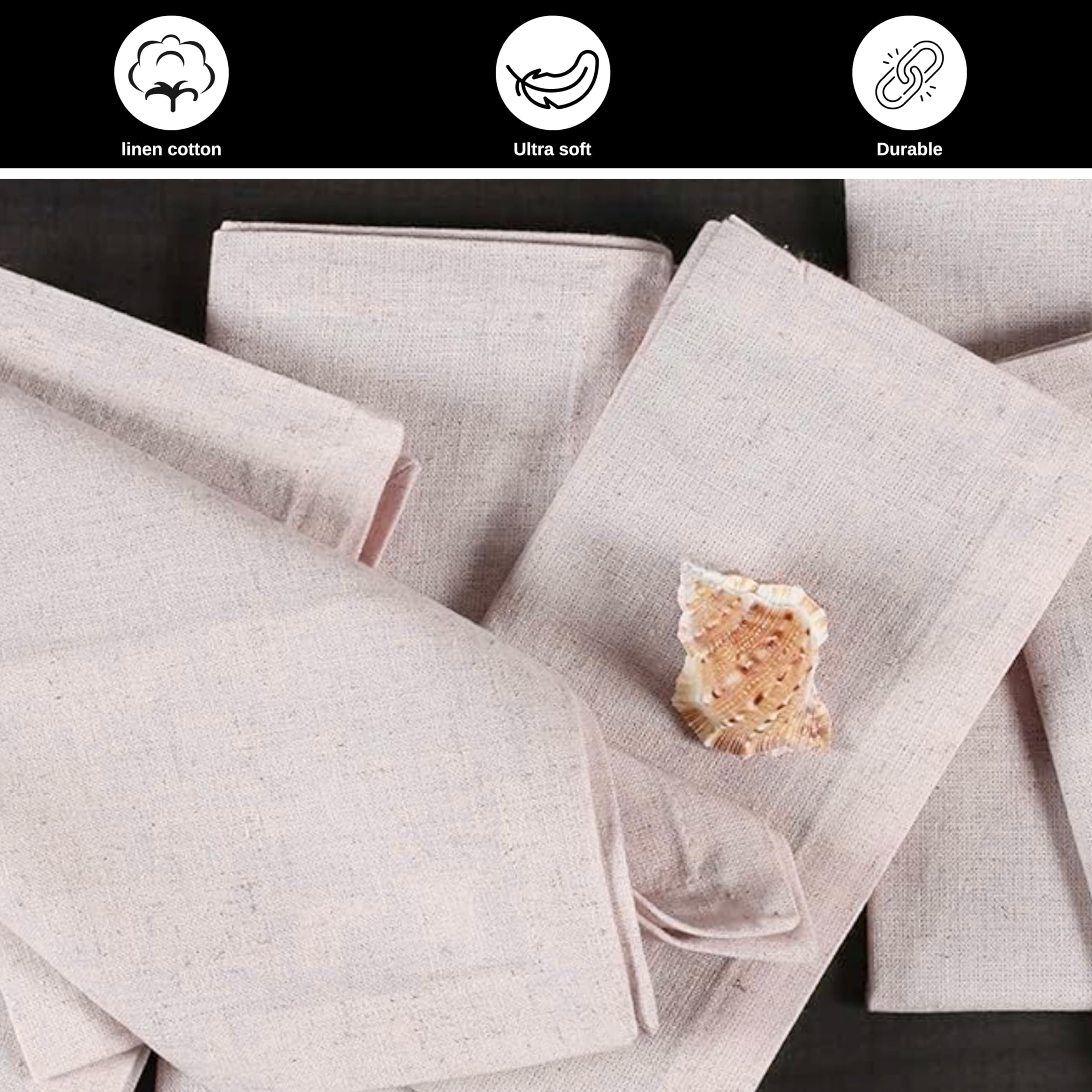 Bedding Craft fabric label and weave close-up showing quality material benefit