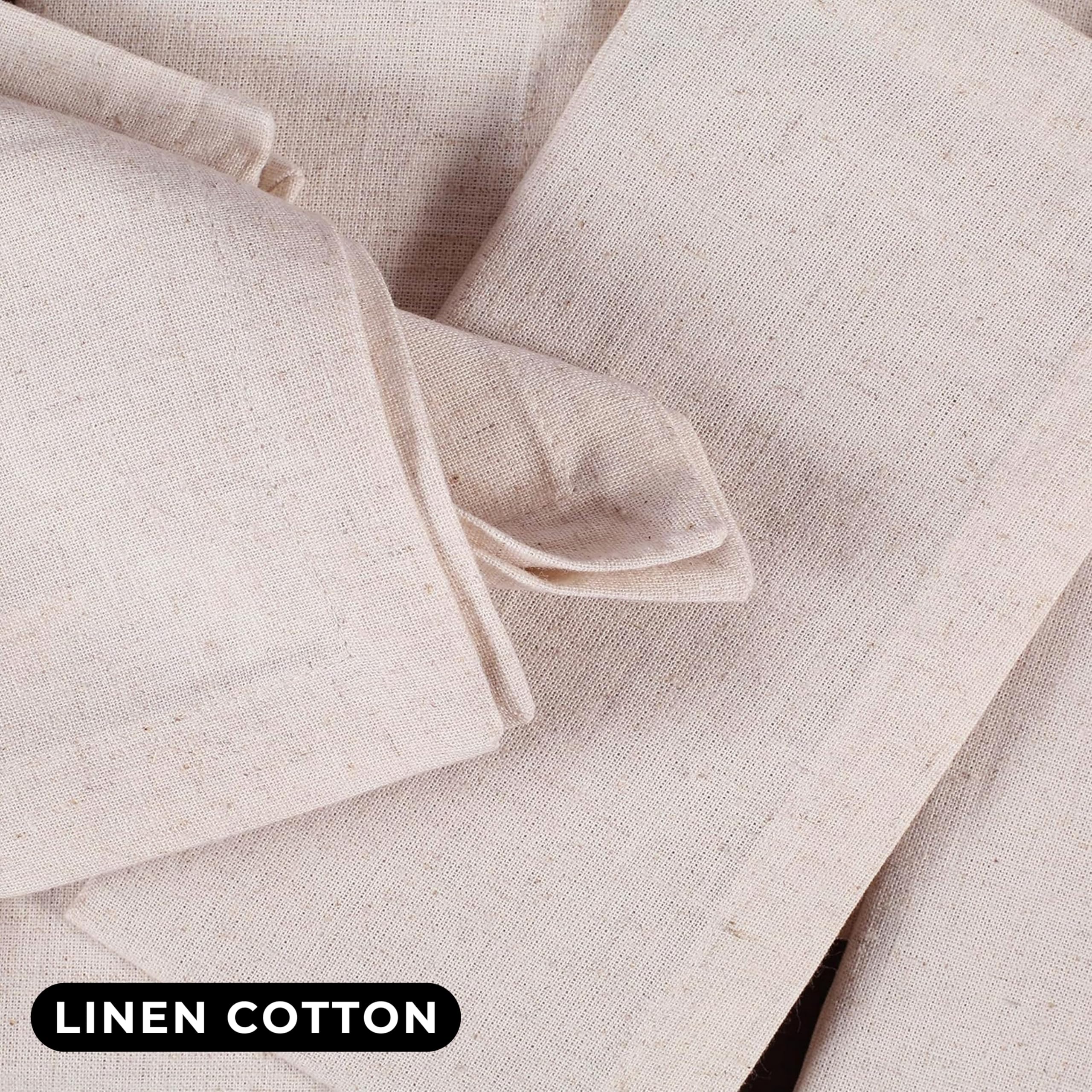 Bedding Craft close-up of linen-cotton texture highlighting durable soft weave