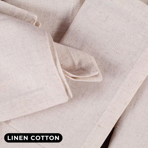 Bedding Craft close-up of linen-cotton texture highlighting durable soft weave