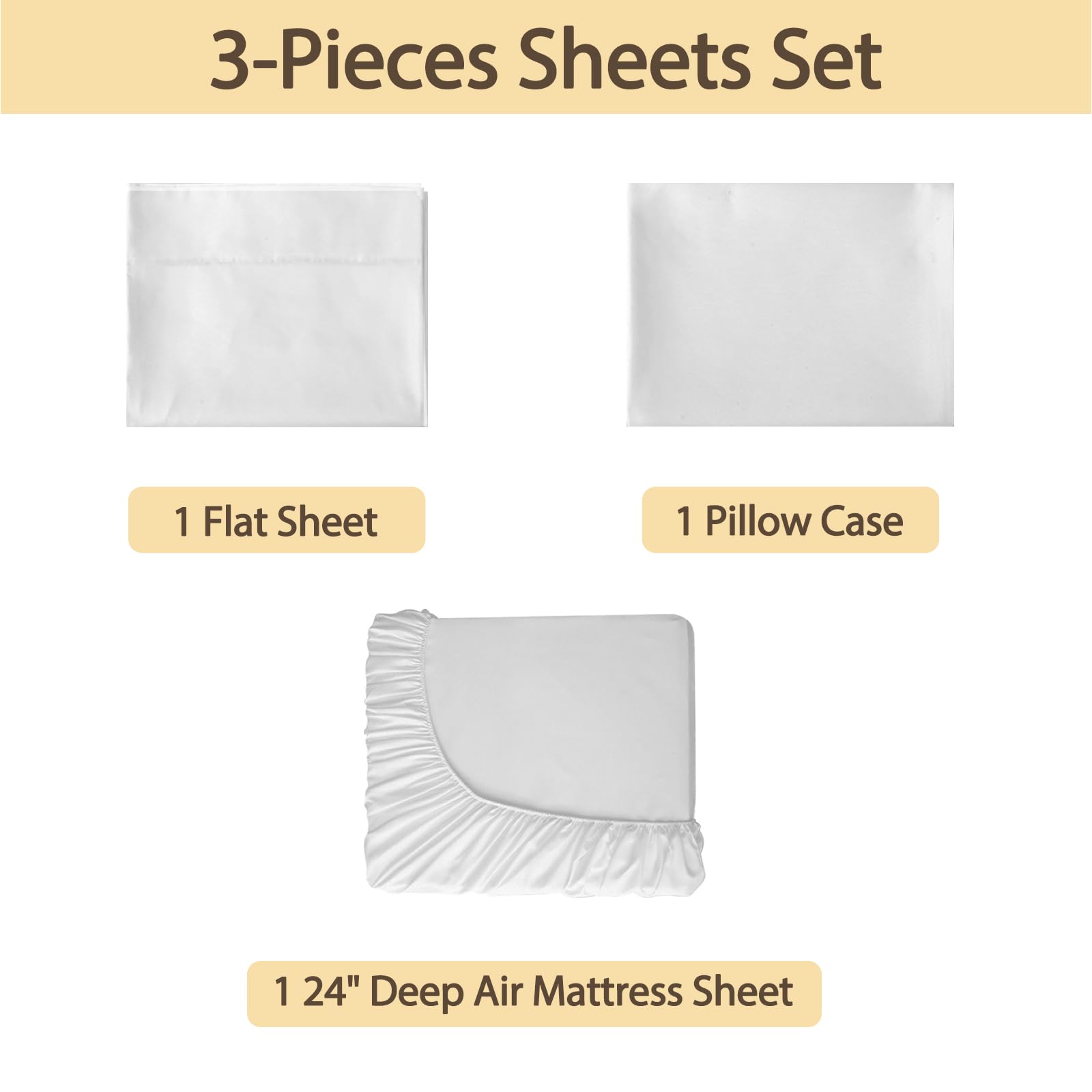 Bedecor close-up of deep pocket fitted sheet showing secure fit benefit