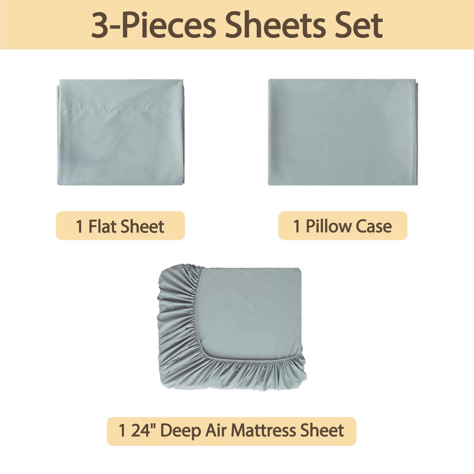 Bedecor close-up of deep pocket fitted sheet demonstrating secure fit and anti-slip benefit