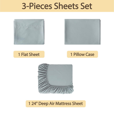 Bedecor close-up of deep pocket fitted sheet demonstrating secure fit and anti-slip benefit