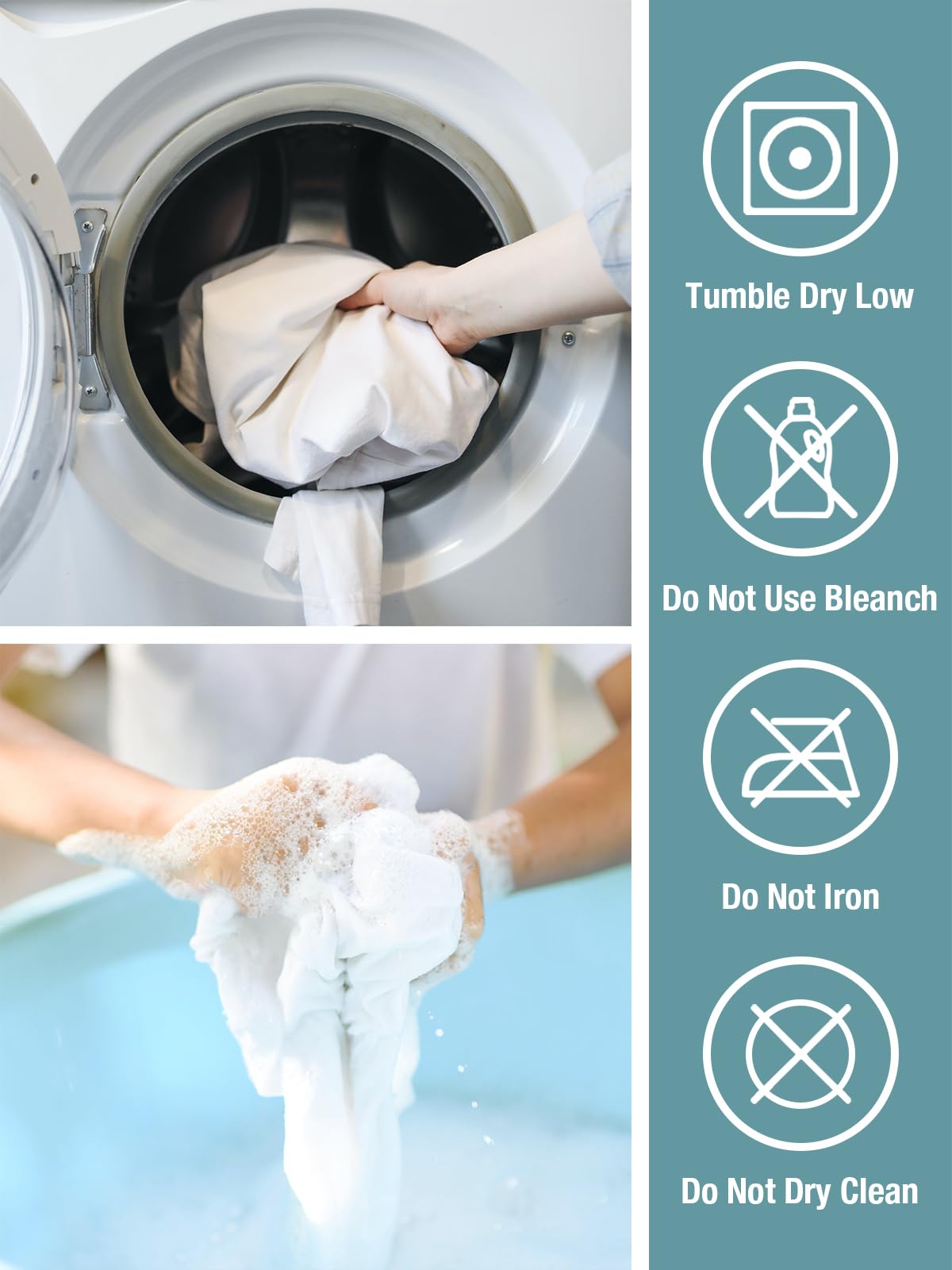 Bedecor folded protector ready for machine wash for easy care