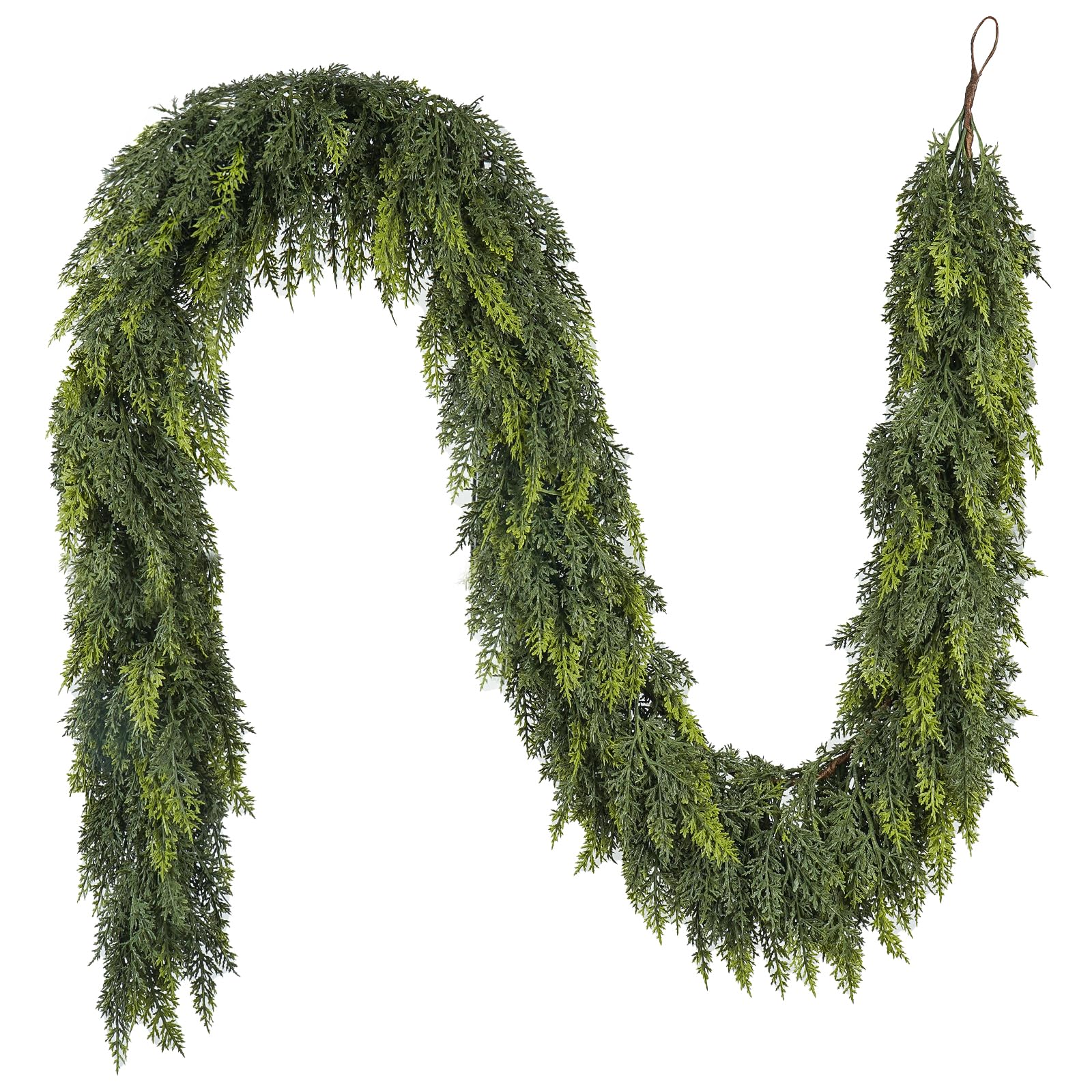 bedee garland beside ruler showing 9 ft length and scale
