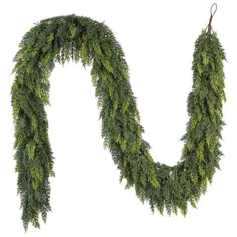 bedee garland beside ruler showing 9 ft length and scale