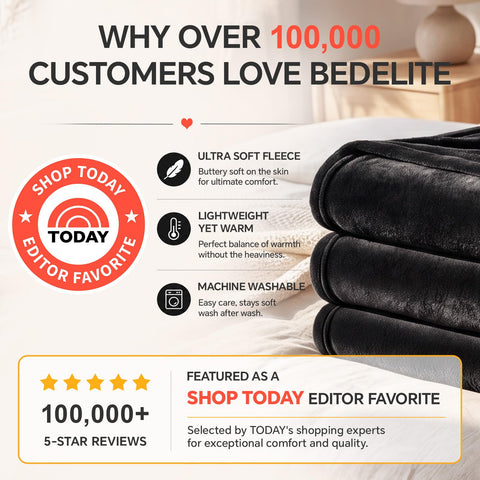 BEDELITE blanket spread on bed offering complete coverage and style
