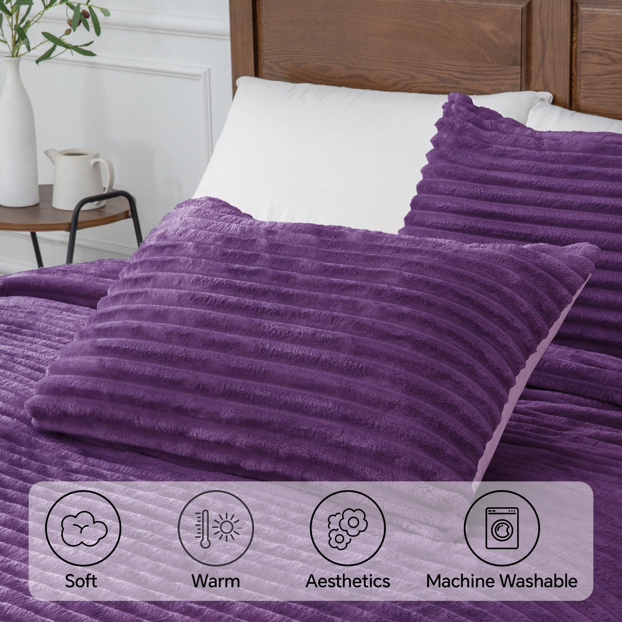 BEDELITE comforter styled on bed showing full-coverage and room impact