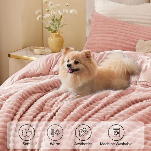 BEDELITE comforter styled in bedroom illustrating aesthetic upgrade and cozy ambiance