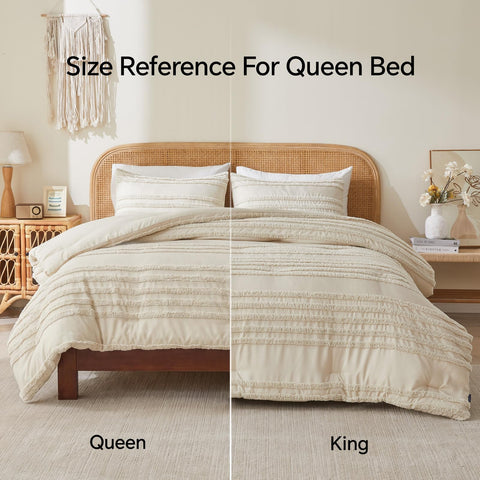 BEDELITE comforter on queen bed showing scale and room styling benefit