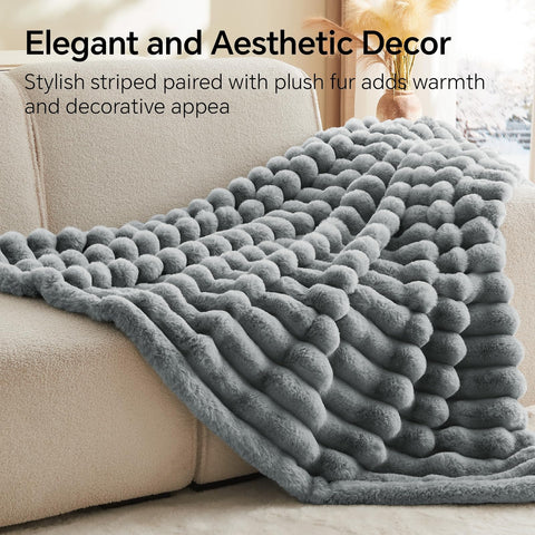 BEDELITE close-up of faux fur texture highlights luxurious softness