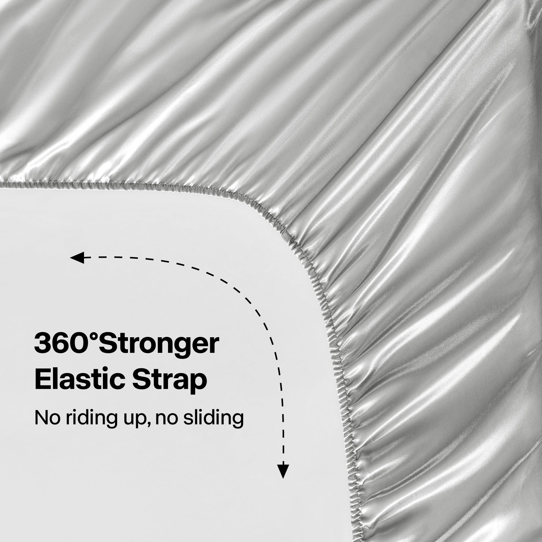 BEDELITE flat sheet draped on bed showing roomy tuck-in and polished look