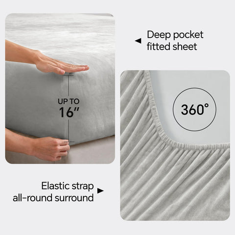 BEDELITE flat sheet draped over bed highlighting generous coverage