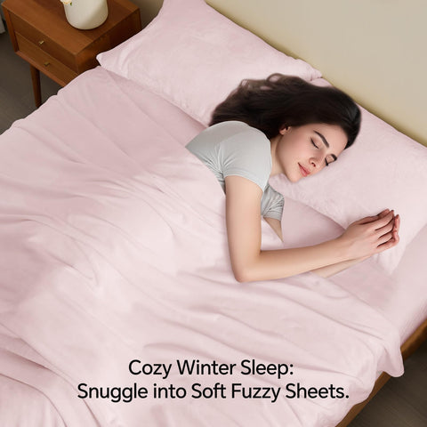 BEDELITE close-up of flat sheet texture highlighting soft microfleece warmth