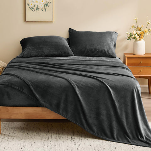 BEDELITE folded dark gray sheets highlighting neat storage and readiness