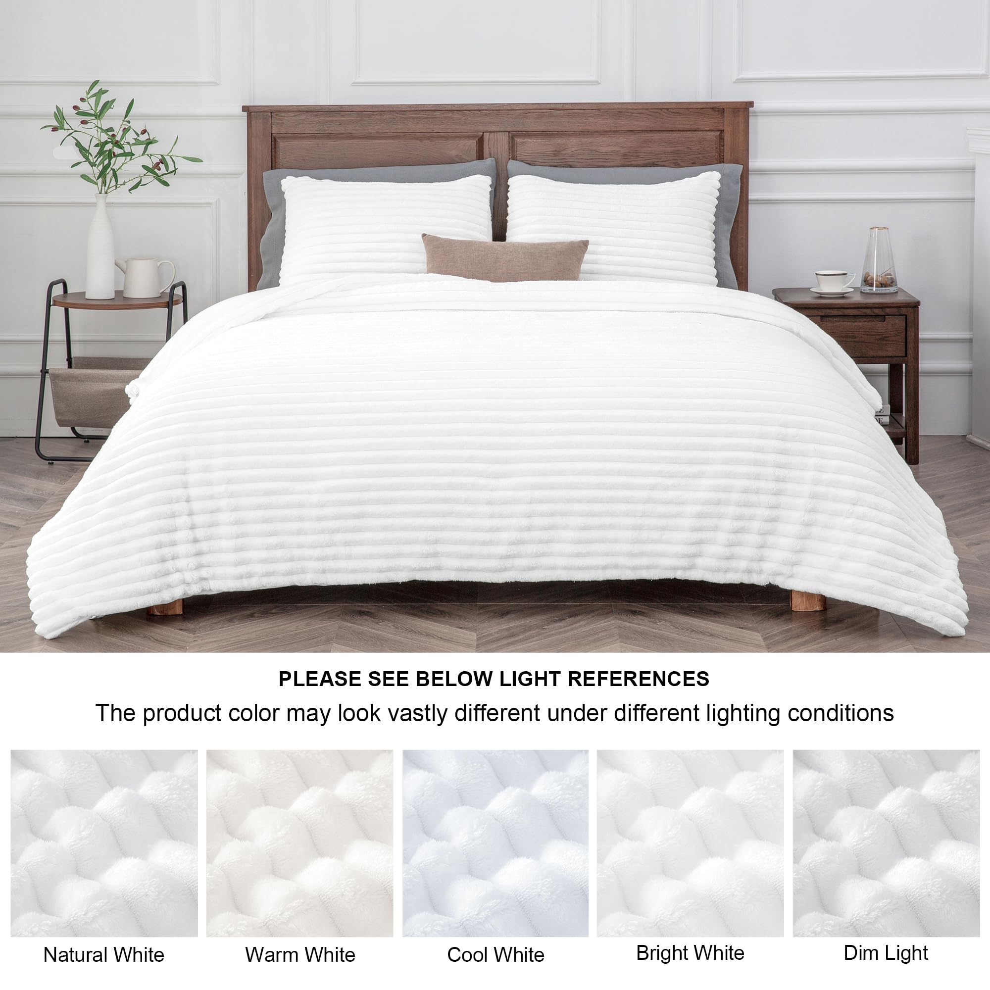 BEDELITE folded comforter ready for storage demonstrating durable, easy-care finish