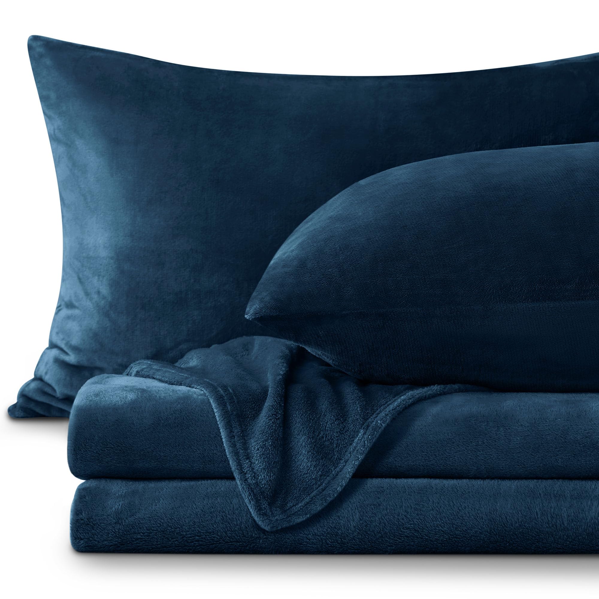 BEDELITE full sheet set front packaging showing navy color and contents for confident purchase