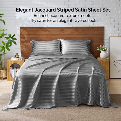 BEDELITE jacquard stripe texture detail highlighting woven stripes and refined appearance