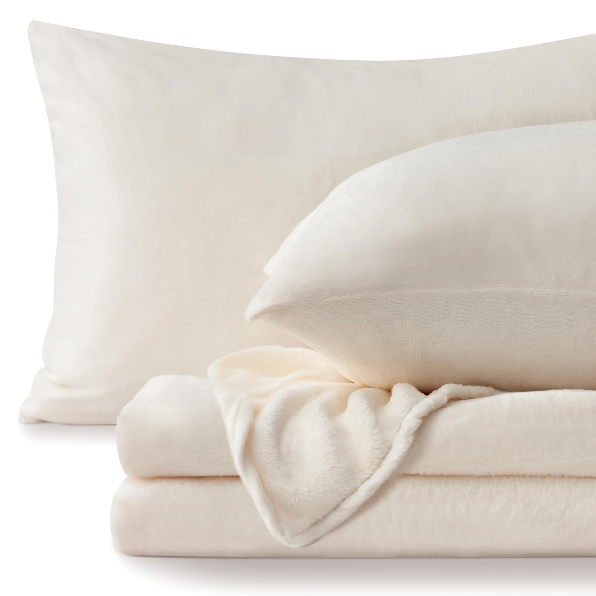 BEDELITE front view of full king sheet set showing neat packaging and cozy appeal