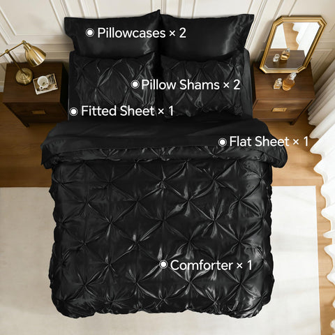 BEDELITE bedroom lifestyle shot displaying comforter set transforming decor