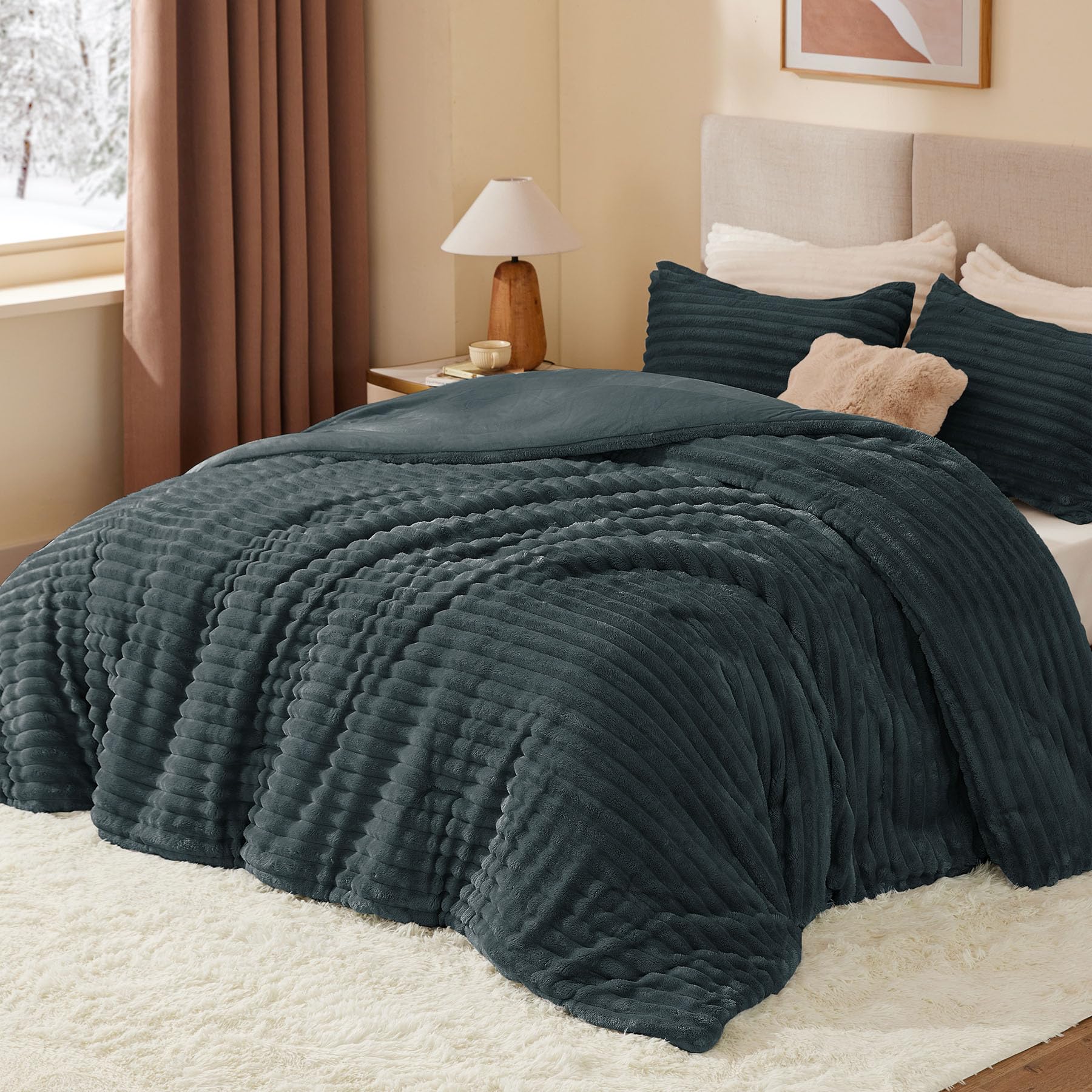 BEDELITE micro-mink texture close-up highlighting silky plush feel for cozy warmth
