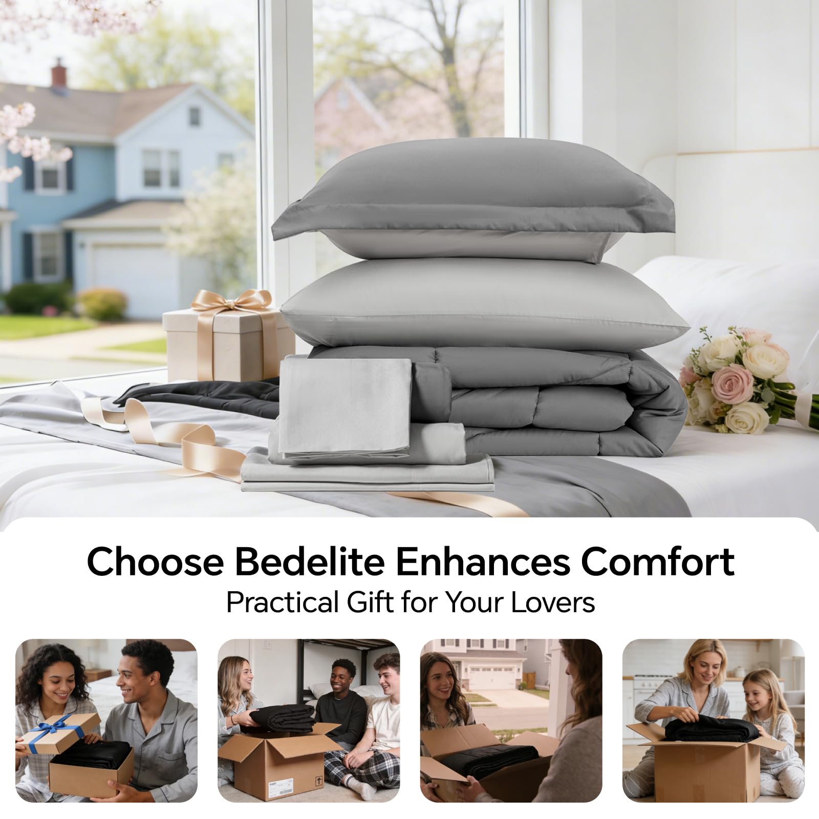 BEDELITE flatlay of all five pieces emphasizing coordinated value and convenience