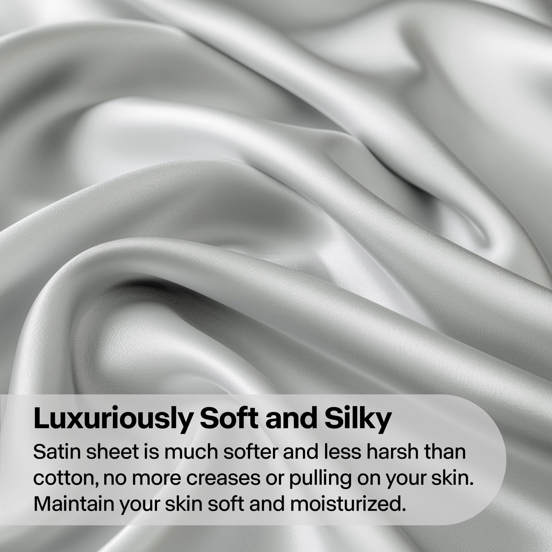 BEDELITE pillowcase close texture highlighting smooth satin surface benefit