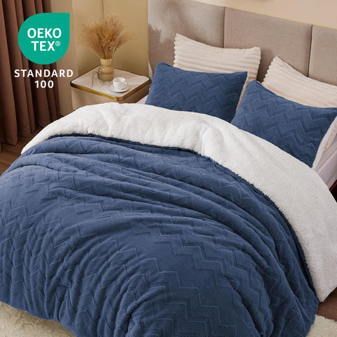 BEDELITE pillowcase pair styled on pillows matching the comforter for coordinated look