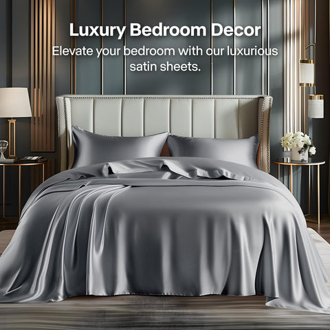 BEDELITE satin fabric close-up highlighting silky texture and comfortable feel