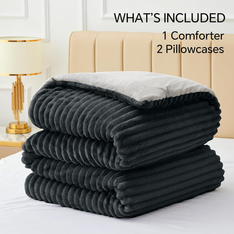 BEDELITE comforter on California King mattress showing coverage and full drape
