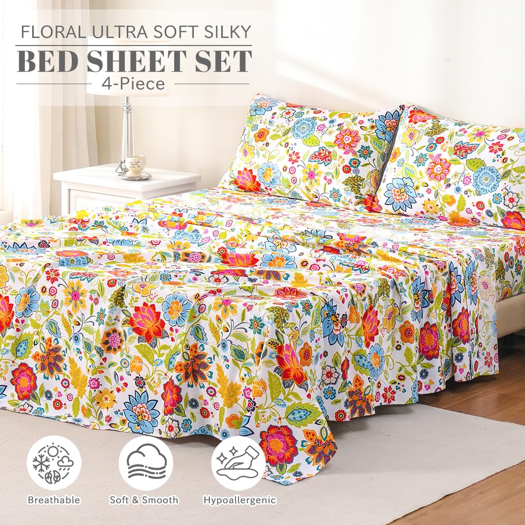 Bedlifes floral pattern close-up highlighting vibrant print and decorative appeal