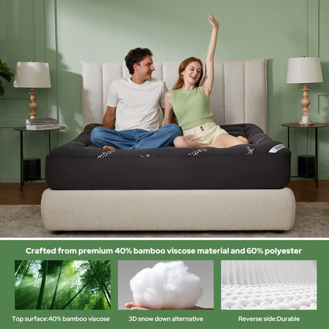 BEDLORE corner with deep elastic pocket demonstrating secure mattress fit