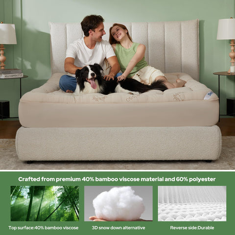 BEDLORE elastic deep pocket detail ensuring secure mattress fit