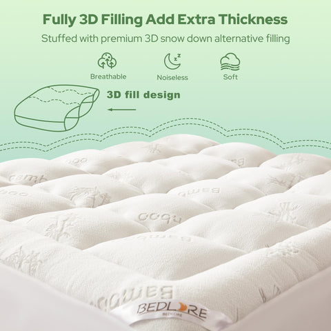 BEDLORE detailed stitching and loft illustrating durable cushioning