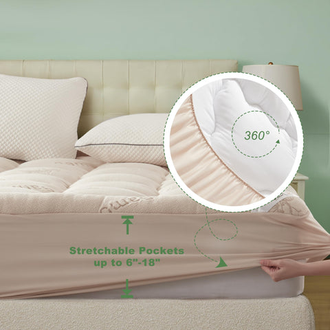 BEDLORE fabric label close-up showing bamboo viscose blend quality