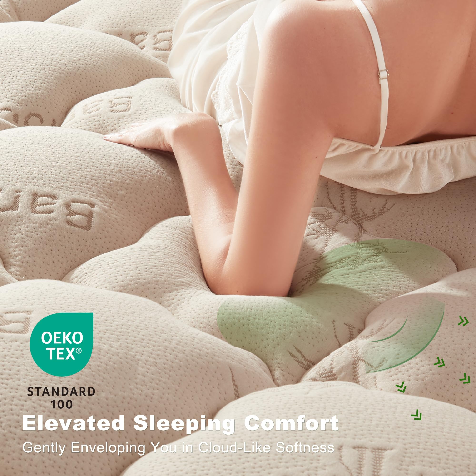 BEDLORE close-up of pillow-top texture highlighting plush comfort