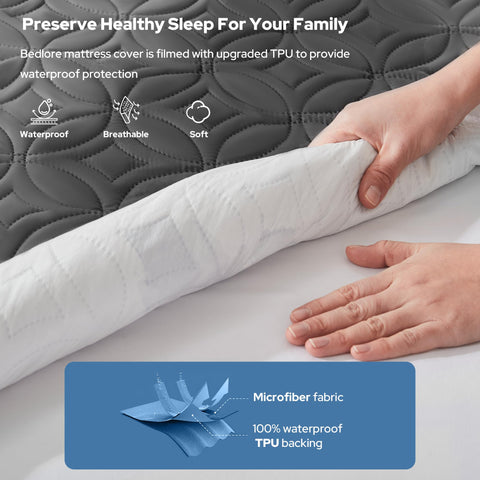 BEDLORE close-up of quilted surface offering soft, even comfort