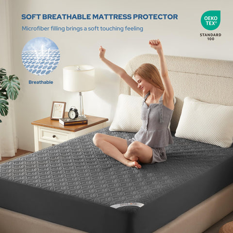 BEDLORE elastic skirt detail fitting up to 18 inch mattresses securely