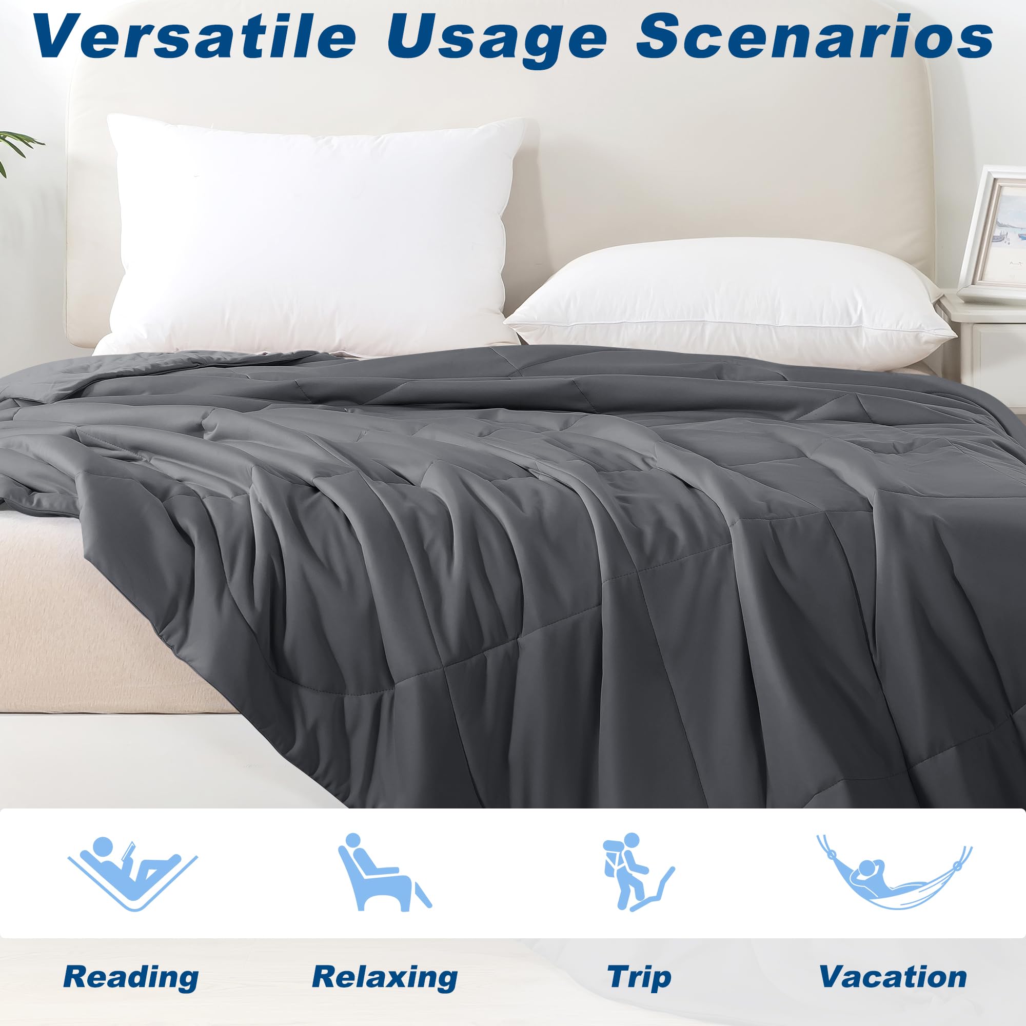 bedsmile folded comforter compact for travel and easy packing convenience