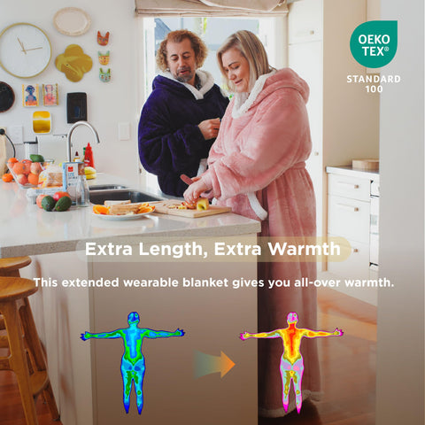 Bedsure adjustable belt and side slit detail showing mobility and customizable fit