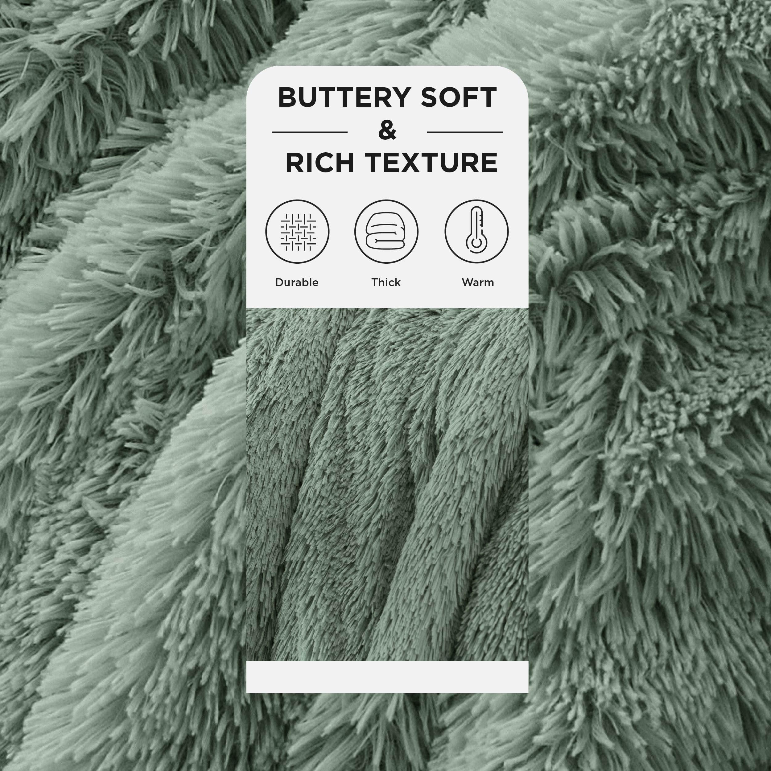 Bedsure Sherpa reverse detailed view offering warm soft comfort