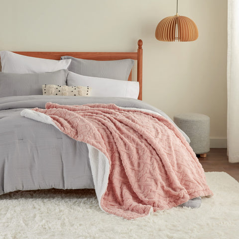 Bedsure layered on bed showing versatile bedroom decor use