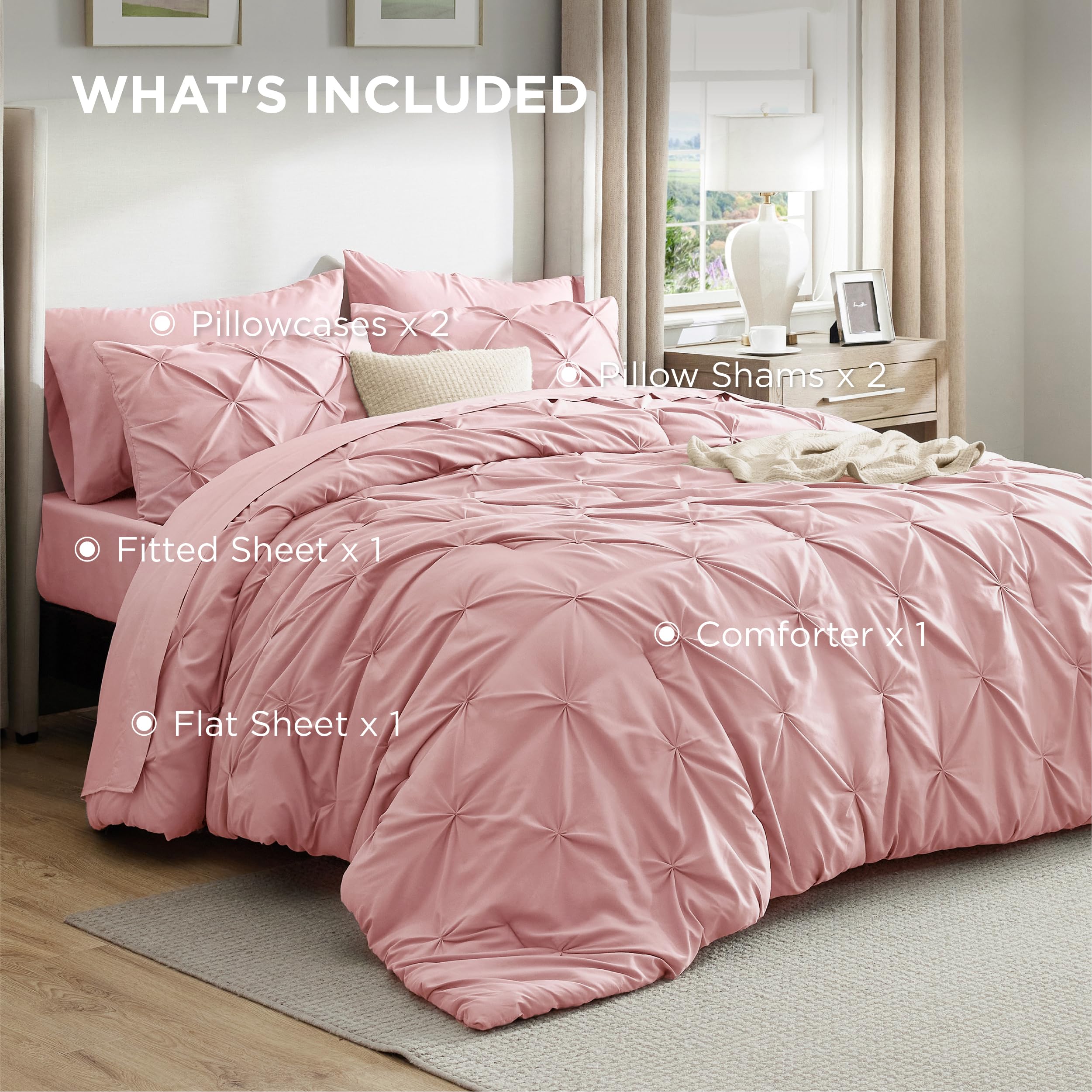 Bedsure bed styled at dusk demonstrating inviting atmosphere and polished bedroom upgrade