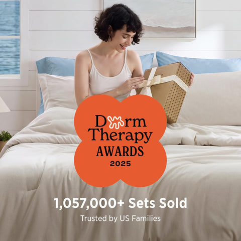 Bedsure comforter styled on a bed in a modern bedroom offering a warm, inviting sleep space