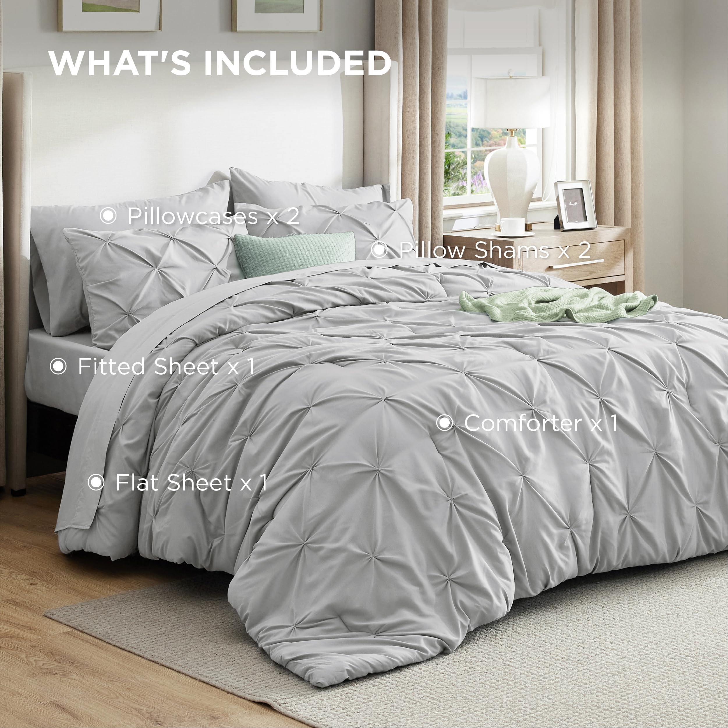 Bedsure bedroom morning scene showing cozy look and easy-care lifestyle benefit