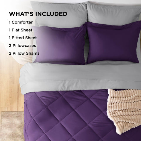 Bedsure styled bedroom scene demonstrating coordinated modern color scheme