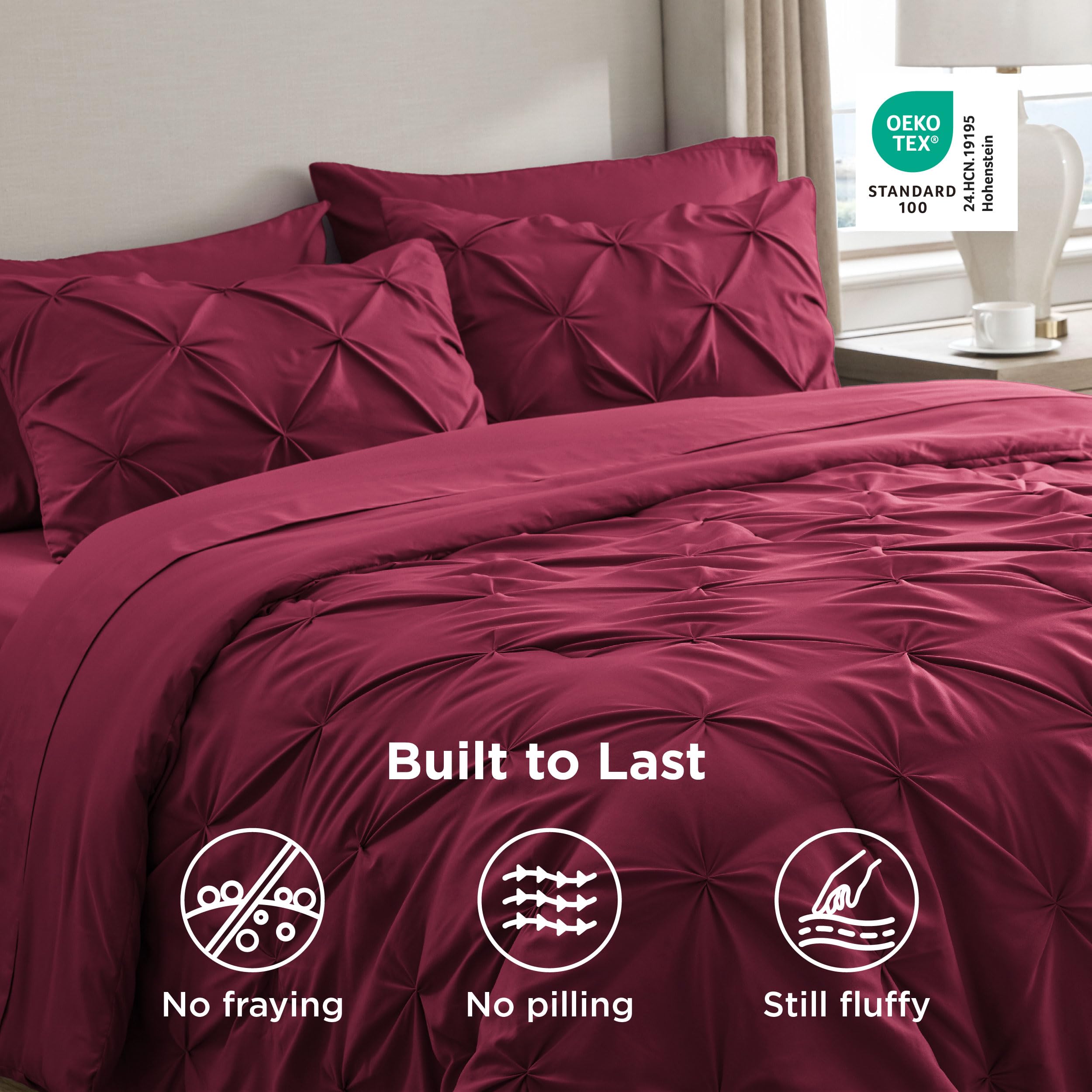 Bedsure bedroom lifestyle styled scene showing instant room upgrade and ambiance