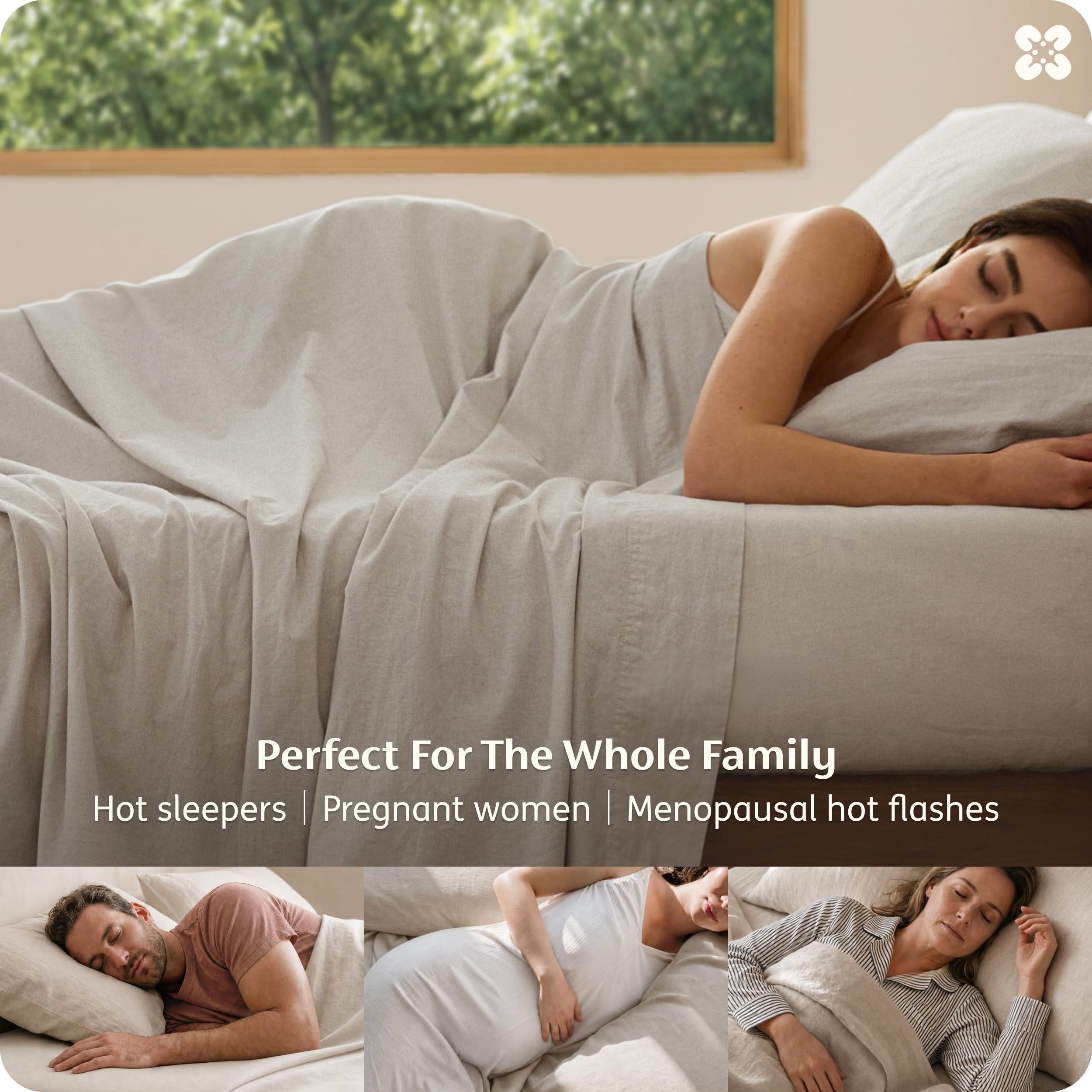 Bedsure bedroom lifestyle scene showing natural aesthetic and cozy vibe