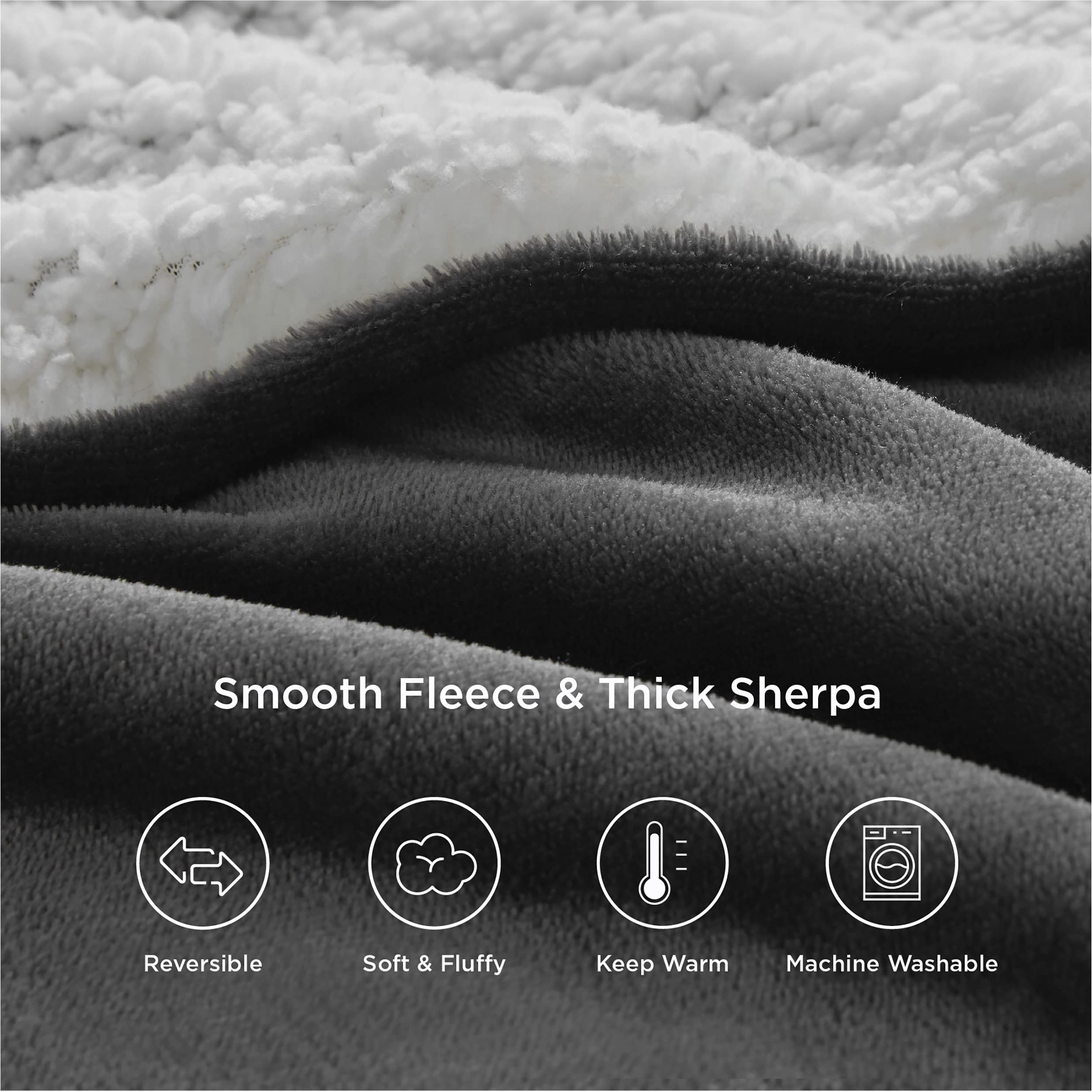 Bedsure bedroom lifestyle showing layered blanket adding soft decor warmth