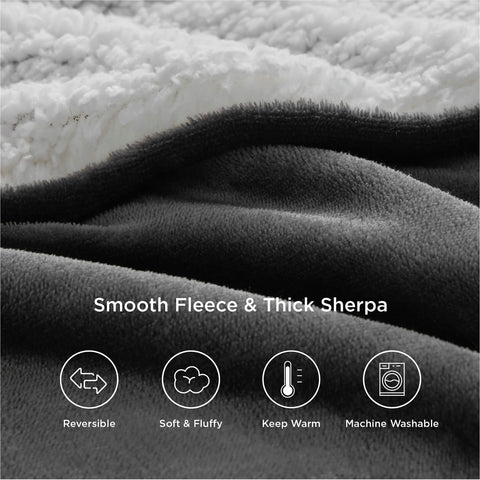 Bedsure bedroom lifestyle showing layered blanket adding soft decor warmth