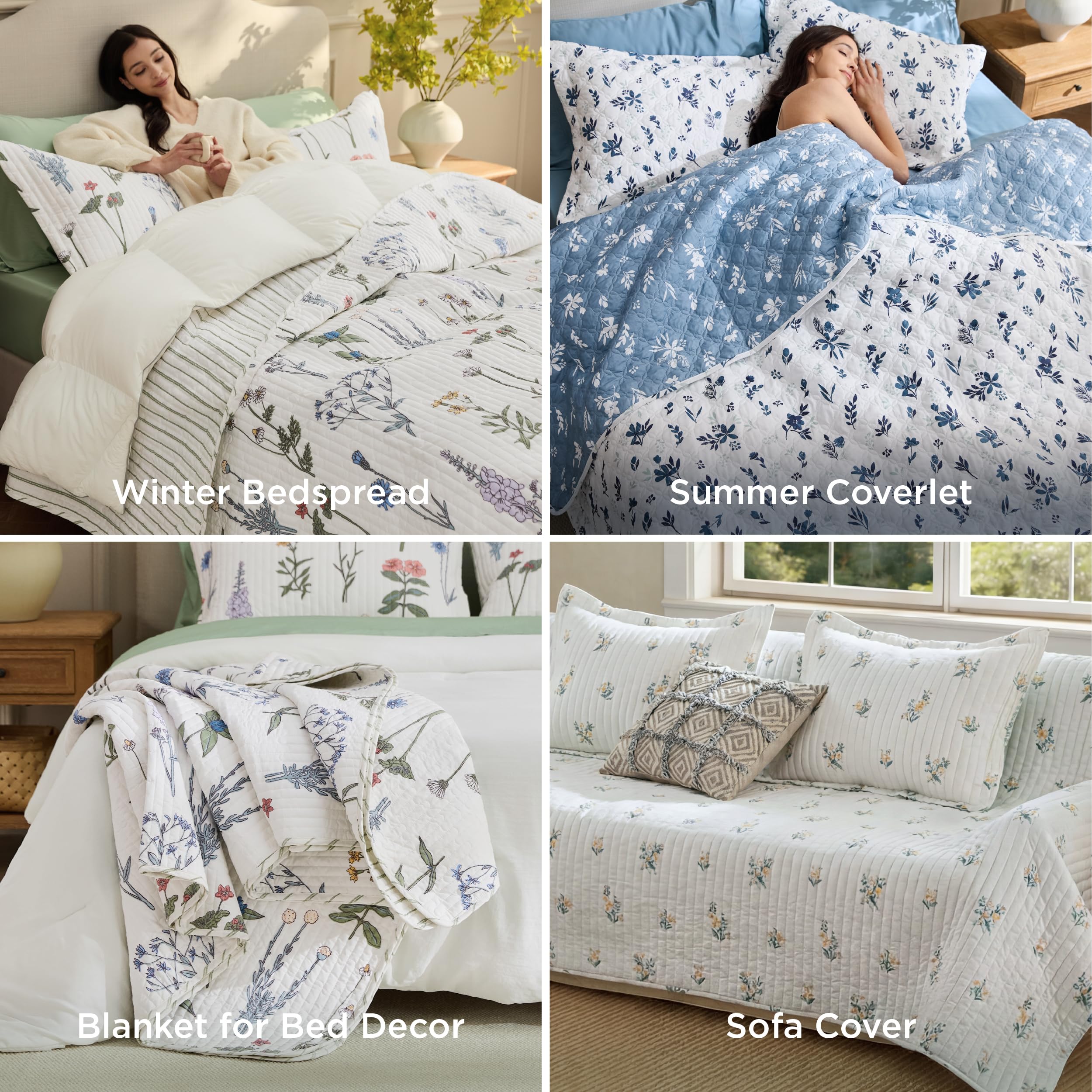 Bedsure bedroom styling scene showing coordinated bedding and inviting look